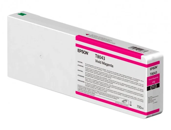 Epson Cartucho de Tinta UltraChrome HDX/HD Magenta Vivo 700ml T804300 Epson Cartucho de Tinta UltraChrome HDX/HD Magenta Vivo 700ml T804300