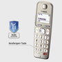 Panasonic KX-TGE262GN Teléfono inalámbrico con contestador y 2 terminales, Champagne