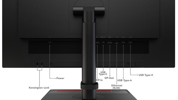 Lenovo T24 m-20 Monitor ThinkVision 23.8" 1920x1080 IPS USB-C Ethernet 60Hz Ergonómico NearEdgeless Eyesafe para Oficina