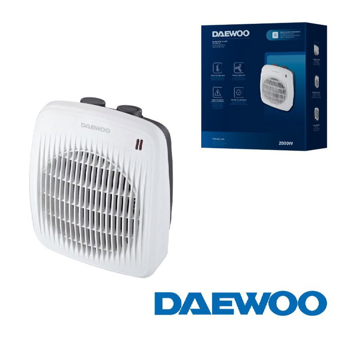 DAEWOO Calefactor de aire 1800-2000W con sistema antivuelco