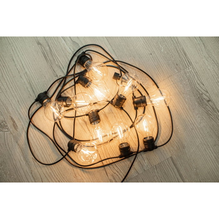 New Garden Guirnalda Allegra 8m con 10 Bombillas LED E27 Negra New Garden Guirnalda Allegra 8m con 10 Bombillas LED E27 Negra