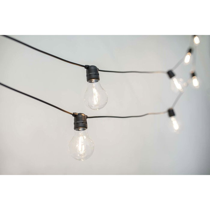 New Garden Guirnalda Allegra 8m con 10 Bombillas LED E27 Negra