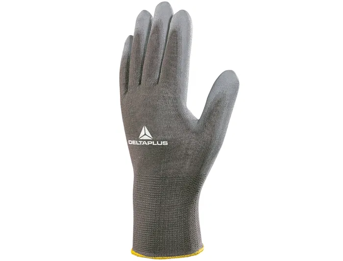 Deltaplus Guantes Poliester Antideslizante Lavable Gris Talla 6 para Manipulacion y Manutencion