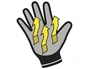 Deltaplus Guantes de Poliéster Antideslizante Lavables Gris Talla 6