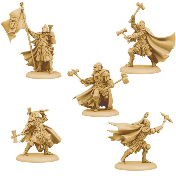 Asmodee Juego de Mesa Canción de Hielo y Fuego: Centinelas Baratheon Expansión Juego de Miniaturas en Español