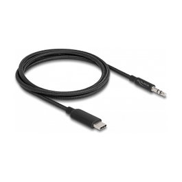 DeLOCK Cable de audio estéreo USB Type-C a jack de 3,5 mm 1 m negro