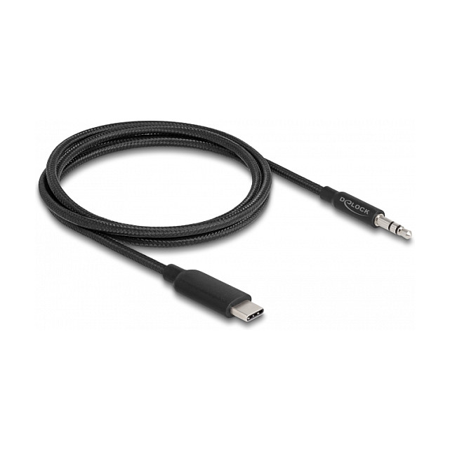 DeLOCK Cable de audio estéreo USB Type-C a jack de 3,5 mm 1 m negro DeLOCK Cable de audio estéreo USB Type-C a jack de 3,5 mm 1 m negro
