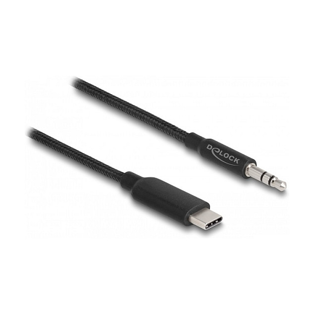 DeLOCK Cable de audio estéreo USB Type-C a jack de 3,5 mm 1 m negro DeLOCK Cable de audio estéreo USB Type-C a jack de 3,5 mm 1 m negro