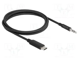 DeLOCK Cable de audio estéreo USB Type-C a jack de 3,5 mm 1 m negro