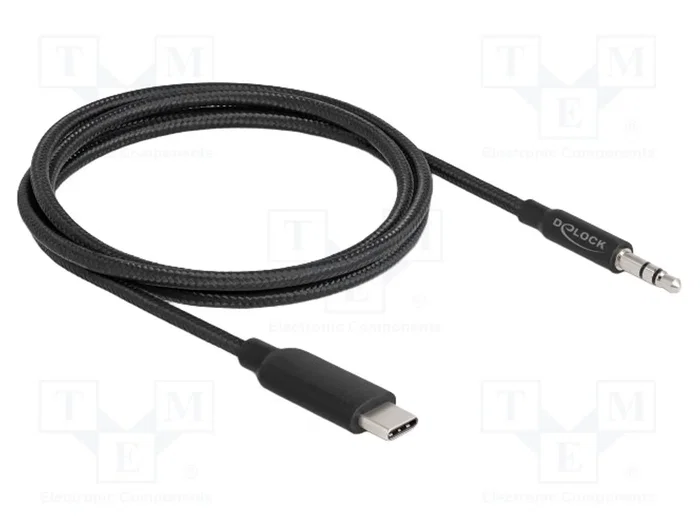 DeLOCK Cable de audio estéreo USB Type-C a jack de 3,5 mm 1 m negro DeLOCK Cable de audio estéreo USB Type-C a jack de 3,5 mm 1 m negro