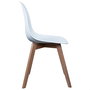 Home Deco Factory Silla STOCKHOLM Blanca Diseño Escandinavo Patas Madera Asiento Plástico