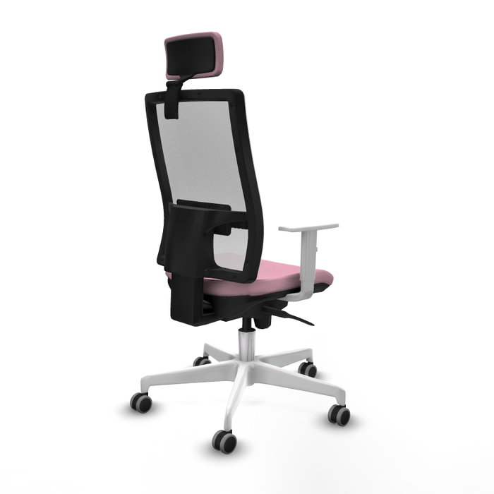 PIQUERAS Y CRESPO Silla de oficina Horna con mecanismo Sincro, Rosa y Blanco PIQUERAS Y CRESPO Silla de oficina Horna con mecanismo Sincro, Rosa y Blanco