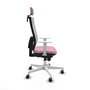 PIQUERAS Y CRESPO Silla de oficina Horna con mecanismo Sincro, Rosa y Blanco