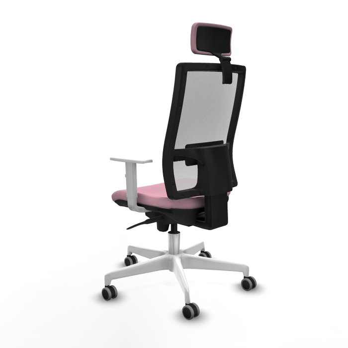 PIQUERAS Y CRESPO Silla de oficina Horna con mecanismo Sincro, Rosa y Blanco PIQUERAS Y CRESPO Silla de oficina Horna con mecanismo Sincro, Rosa y Blanco