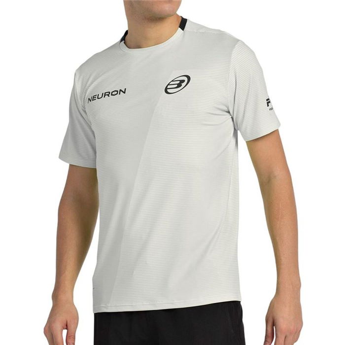 Camiseta de Manga Corta Hombre Bullpadel Chingotto 25I 026 Gris claro Pádel