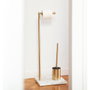 Andrea House Portarrollos y Escobilla Inox Dorado con Base de Mármol
