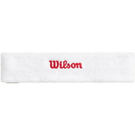 Cinta Deportiva para la Cabeza Wilson Terry Logo Headband Blanco Talla única