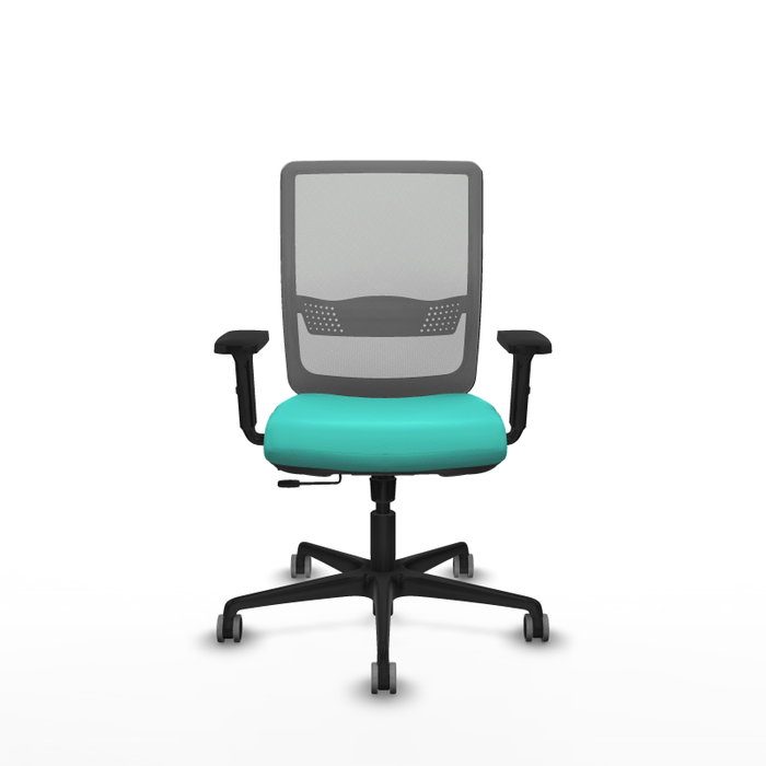 PIQUERAS Y CRESPO Silla de oficina Haches Turquesa y Gris