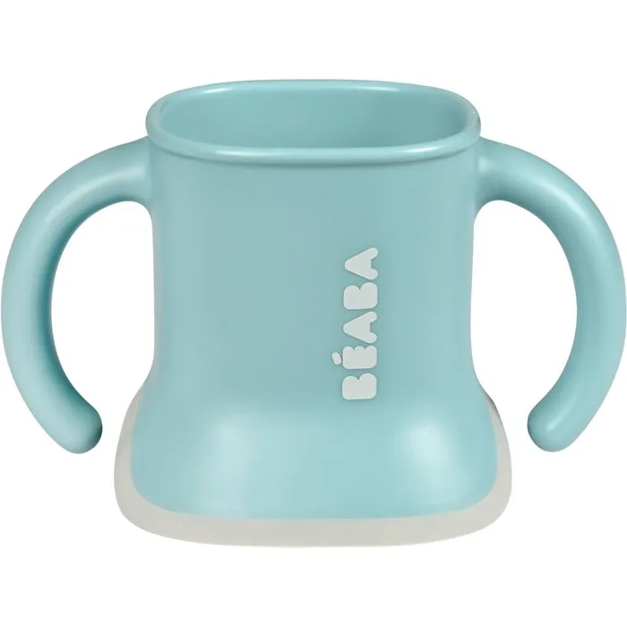 Beaba Evoluclip - Taza de Aprendizaje 3 en 1 Airy, Botella de Agua y Vaso, Color Verde