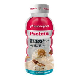 NUTRISPORT Batido de Proteína Zero Merengada - Sabor a Leche Merengada, 330 ml, Pack de 12 Botellas