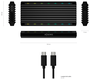 Aisens Caja Externa M.2 RGB Gaming ASM2-RGB012B SATA/NVMe USB 3.2 Gen 2, Negra