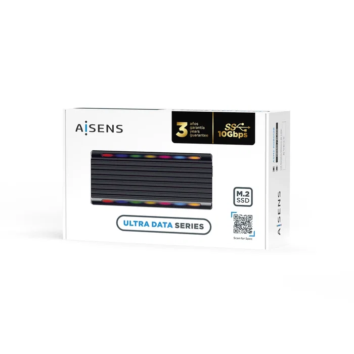 Aisens Caja Externa M.2 RGB Gaming ASM2-RGB012B SATA/NVMe USB 3.2 Gen 2 Negra Aisens Caja Externa M.2 RGB Gaming ASM2-RGB012B SATA/NVMe USB 3.2 Gen 2 Negra