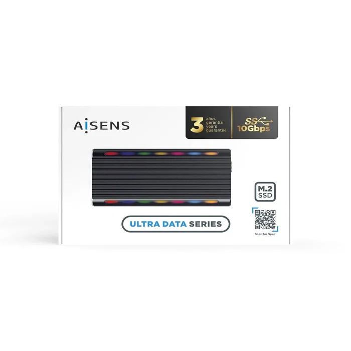 Aisens Caja Externa M.2 RGB Gaming ASM2-RGB012B SATA/NVMe USB 3.2 Gen 2 Negra Aisens Caja Externa M.2 RGB Gaming ASM2-RGB012B SATA/NVMe USB 3.2 Gen 2 Negra