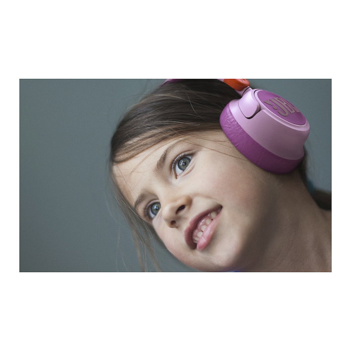 JBL Harman Auriculares JR 460 NC Over-Ear Noise-Cancelling Inalámbrico para Niños Rosa