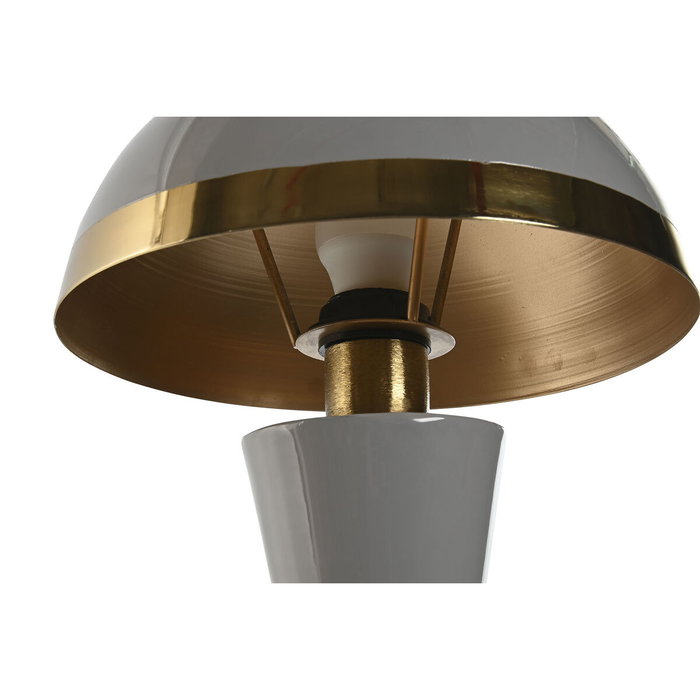 DKD Home Decor Lámpara de Sobremesa de Metal Gris