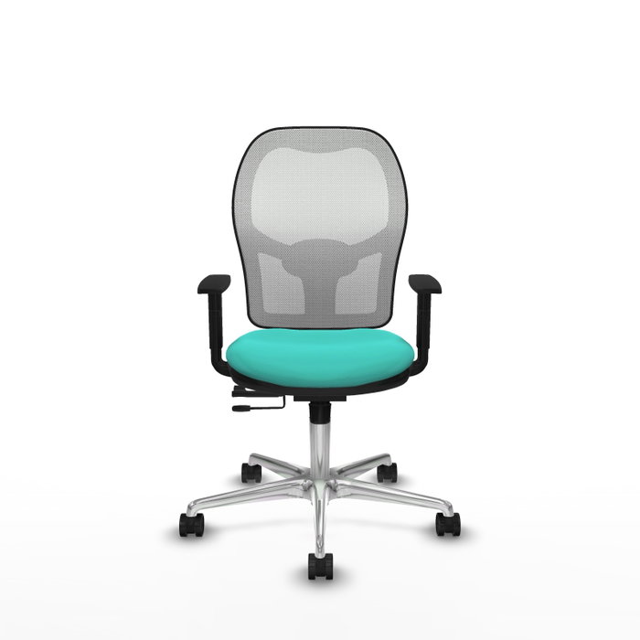 PIQUERAS Y CRESPO Silla de oficina Jorquera con mecanismo Sincro/Traslack, Turquesa y Blanco PIQUERAS Y CRESPO Silla de oficina Jorquera con mecanismo Sincro/Traslack, Turquesa y Blanco