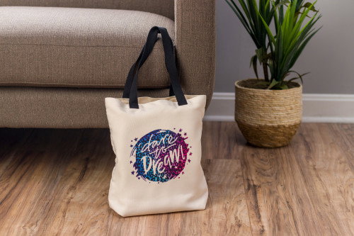 Cricut Infusible Ink Tote Bag Beige y Negro Bolso Grande