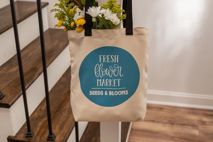 Cricut Bolso Tote Grande Infusible Ink - Monocromo, Beige y Negro, Ideal para Personalización