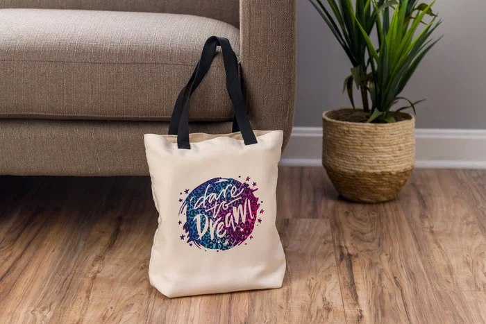 Cricut Bolso Tote Grande Infusible Ink - Monocromo, Beige y Negro, Ideal para Personalización