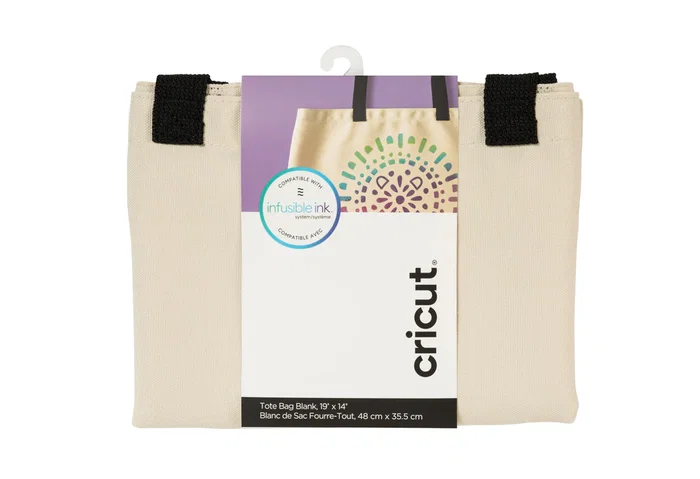 Cricut Bolso Tote Grande Infusible Ink - Monocromo, Beige y Negro, Ideal para Personalización