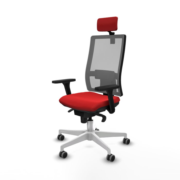 PIQUERAS Y CRESPO Silla de oficina Horna con mecanismo Sincro, Rojo y Gris PIQUERAS Y CRESPO Silla de oficina Horna con mecanismo Sincro, Rojo y Gris