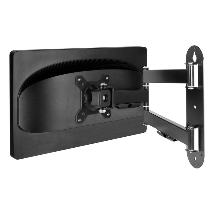 ARCTIC W1C Soporte Brazo de Monitor para Pared, 13 a 49 Pulgadas, Giratorio 360°, Inclinación 15°, Giro 180°, Hasta 18 kg, VESA 75*75/100*100, Negro