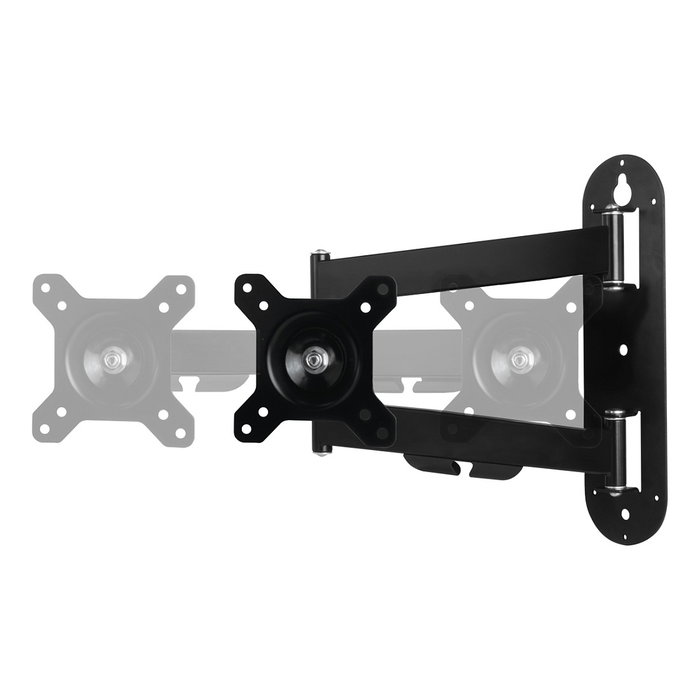 ARCTIC W1C Soporte Brazo de Monitor para Pared, 13 a 49 Pulgadas, Giratorio 360°, Inclinación 15°, Giro 180°, Hasta 18 kg, VESA 75*75/100*100, Negro