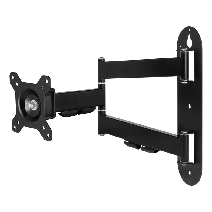 ARCTIC W1C Soporte Brazo de Monitor para Pared, 13 a 49 Pulgadas, Giratorio 360°, Inclinación 15°, Giro 180°, Hasta 18 kg, VESA 75*75/100*100, Negro
