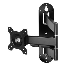 ARCTIC W1C Soporte Brazo de Monitor para Pared, 13 a 49 Pulgadas, Giratorio 360°, Inclinación 15°, Giro 180°, Hasta 18 kg, VESA 75*75/100*100, Negro