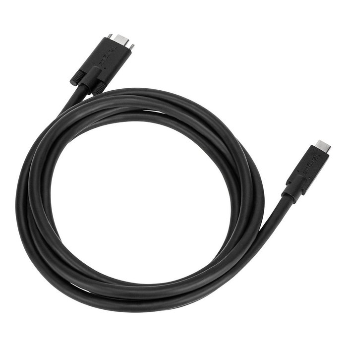Targus Cable USB-C a USB-C de 1,8 m con montaje de tornillo, Negro