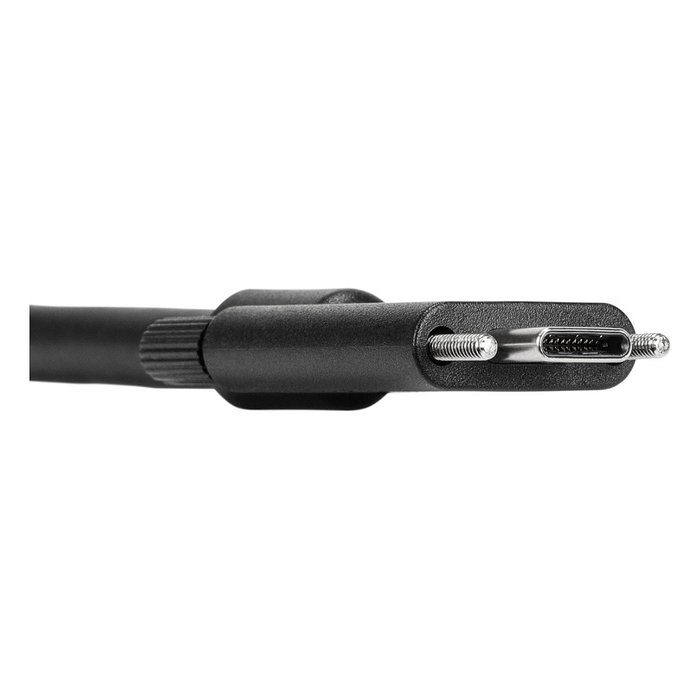 Targus Cable USB-C a USB-C de 1,8 m con montaje de tornillo, Negro