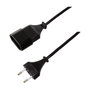 LogiLink Cable de alimentación CEE 7/16 a CEE 7/16, 1 m, Negro
