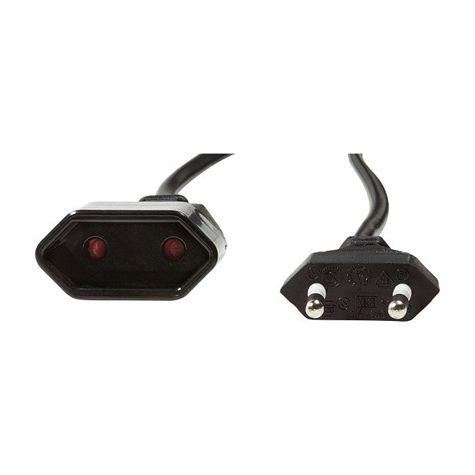 LogiLink Cable de alimentación CEE 7/16 a CEE 7/16, 1 m, Negro