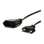 LogiLink Cable de alimentación CEE 7/16 a CEE 7/16, 1 m, Negro