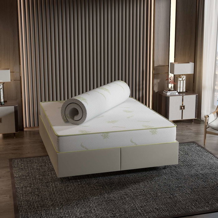 Hanah Home Colchón 130x190 - Espuma 100% sin muelles, Altura 6 cm, Color Blanco Hanah Home Colchón 130x190 - Espuma 100% sin muelles, Altura 6 cm, Color Blanco
