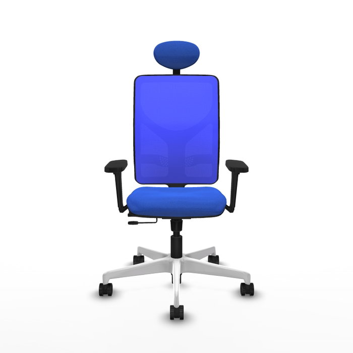 PIQUERAS Y CRESPO Silla de oficina Motilla Azul con mecanismo Sincro/Traslack