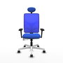 PIQUERAS Y CRESPO Silla de oficina Motilla Azul con mecanismo Sincro/Traslack
