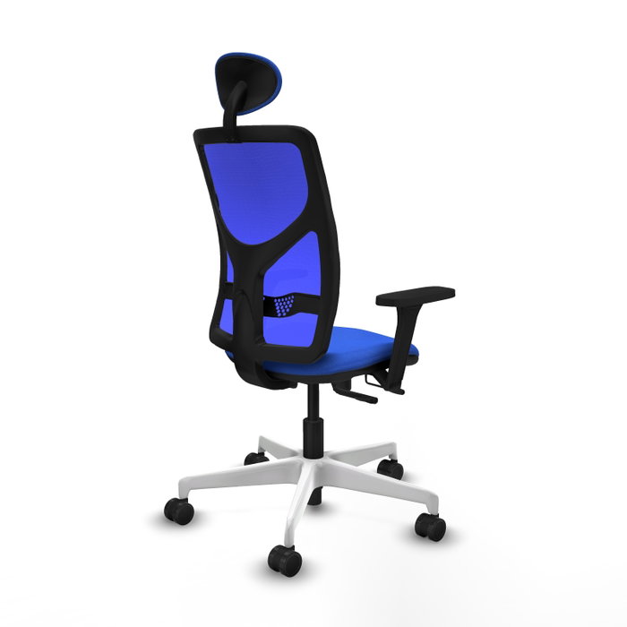 PIQUERAS Y CRESPO Silla de oficina Motilla Azul con mecanismo Sincro/Traslack
