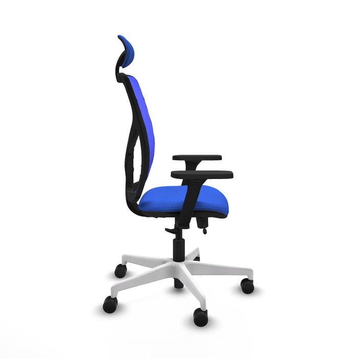 PIQUERAS Y CRESPO Silla de oficina Motilla Azul con mecanismo Sincro/Traslack