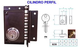 Europerfil Cerradura Antipalanca 8239 Derecha Pintada